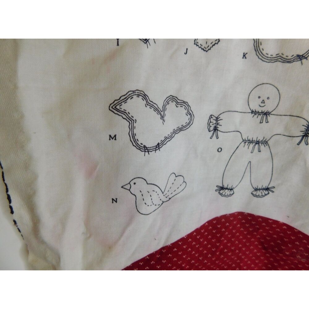 Vintage Cranston Print Works Country Scarecrow Autumn Fabric Panel Sewing Craft - Picture 8 of 9